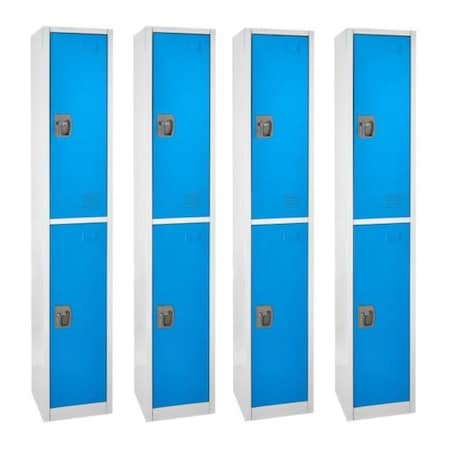 Adiroffice 12 in W, 12 in D, 72 in H, Steel ADI629-202-BLU-4PK
